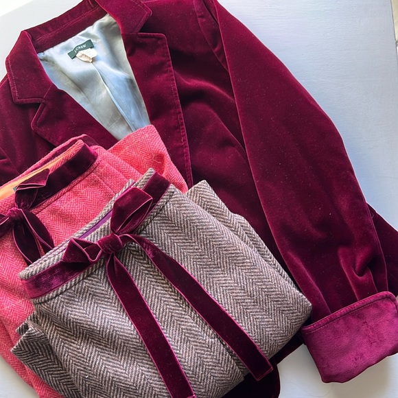 J. Crew Dresses & Skirts - J.Crew Velvet Blazer and Wool skirt bundle size 8